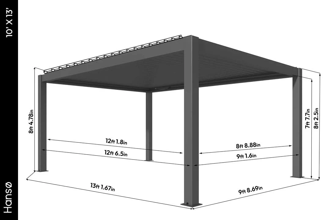 Hansø Aluminum Pergola Kit - Image 26