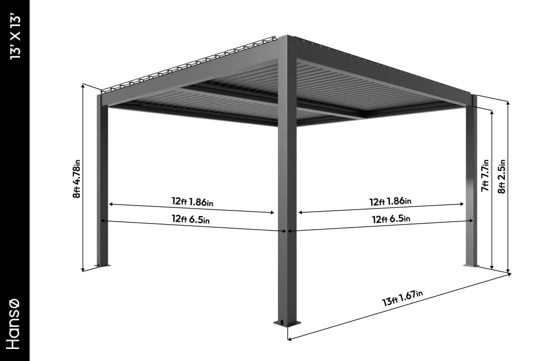Hansø Aluminum Pergola Kit - Image 27