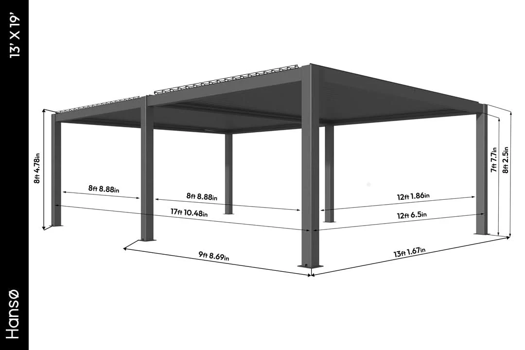Hansø Aluminum Pergola Kit - Image 28