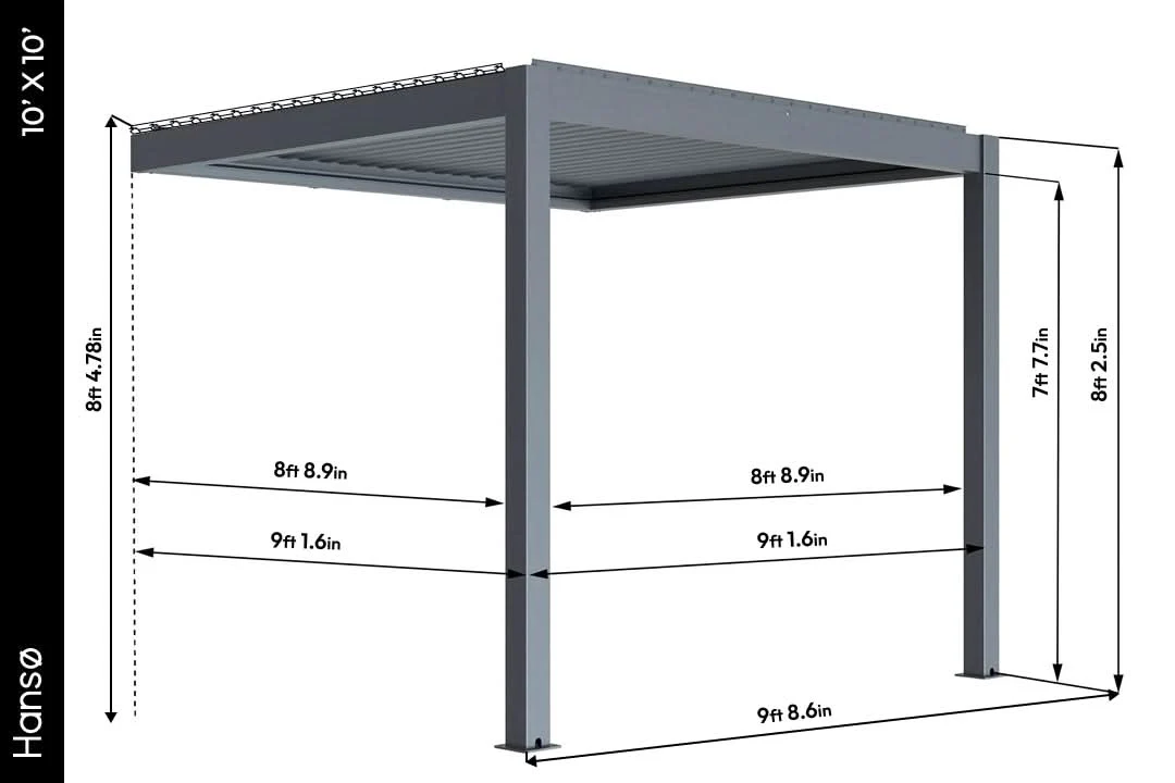 Hansø Aluminum Pergola Kit - Image 29
