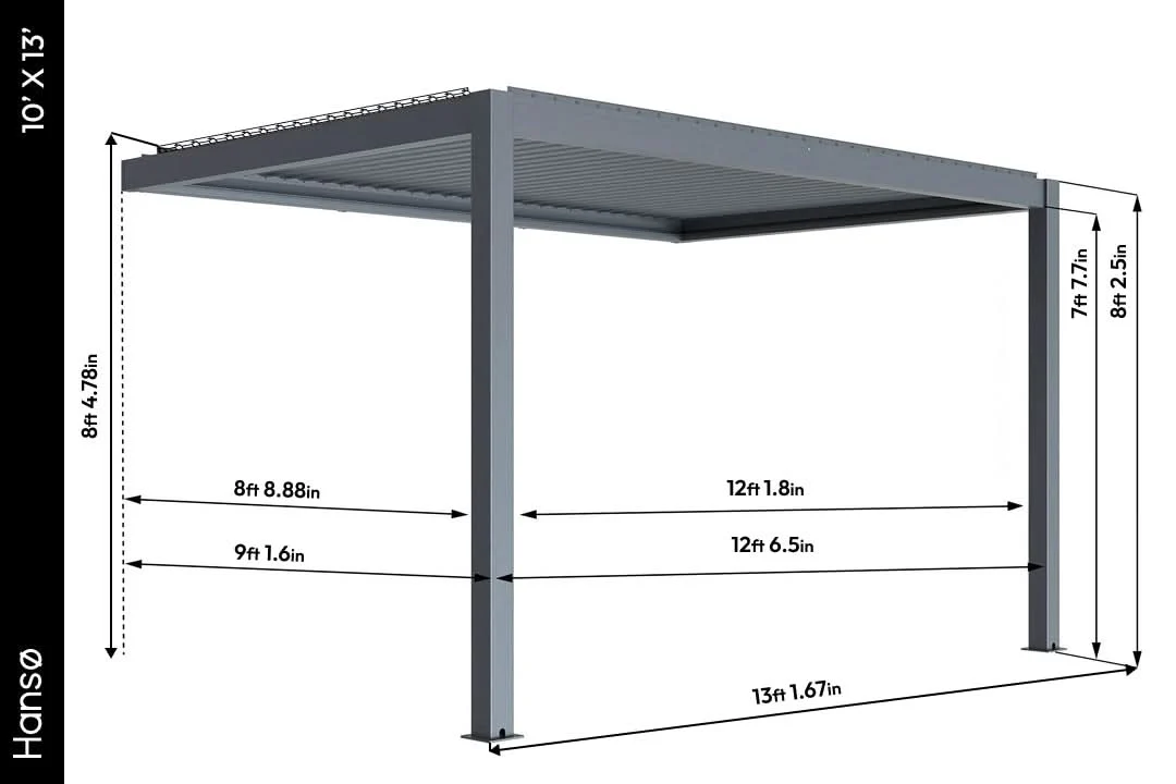 Hansø Aluminum Pergola Kit - Image 30