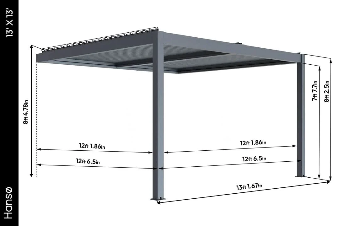 Hansø Aluminum Pergola Kit - Image 31