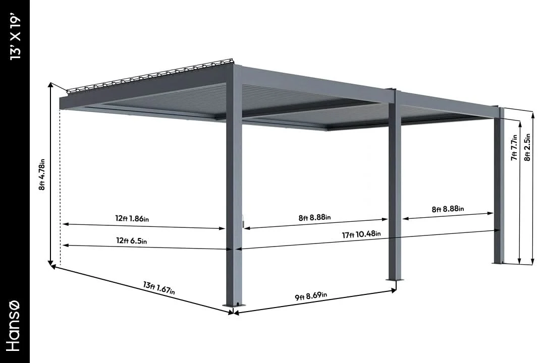 Hansø Aluminum Pergola Kit - Image 32