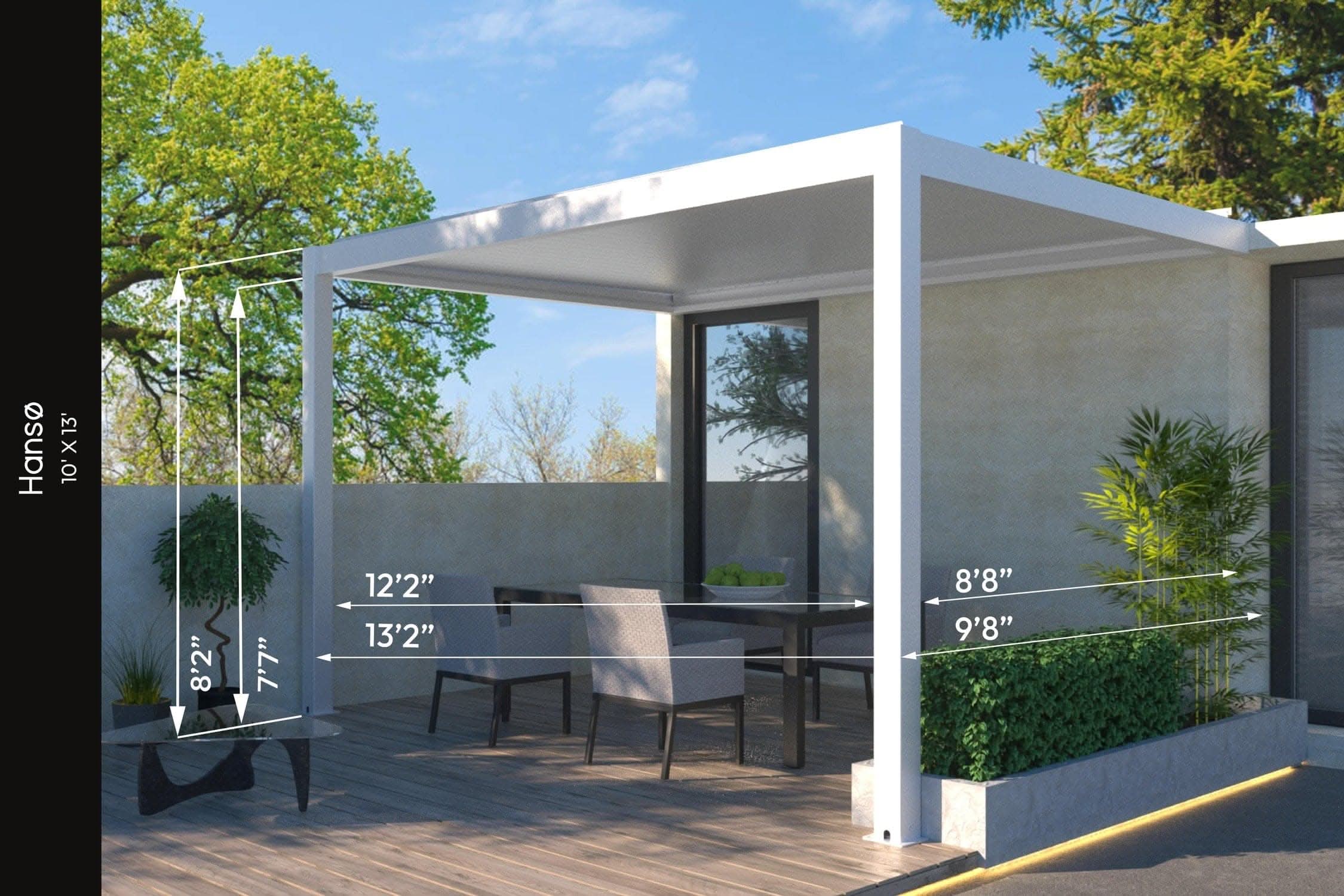 Hansø Aluminum Pergola Kit (B) - Image 25