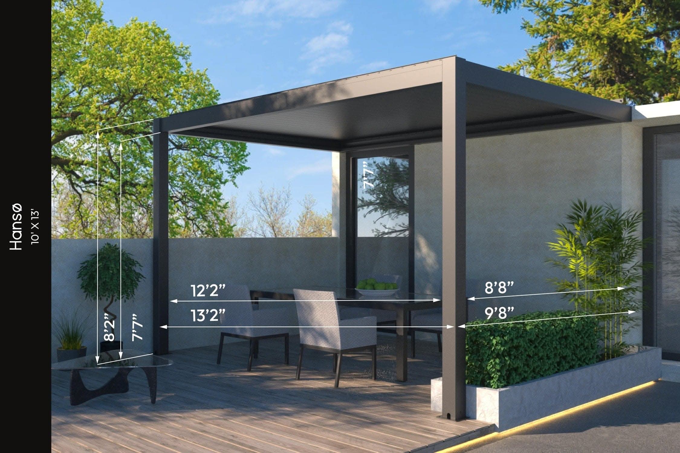 Hansø Aluminum Pergola Kit (B) - Image 26