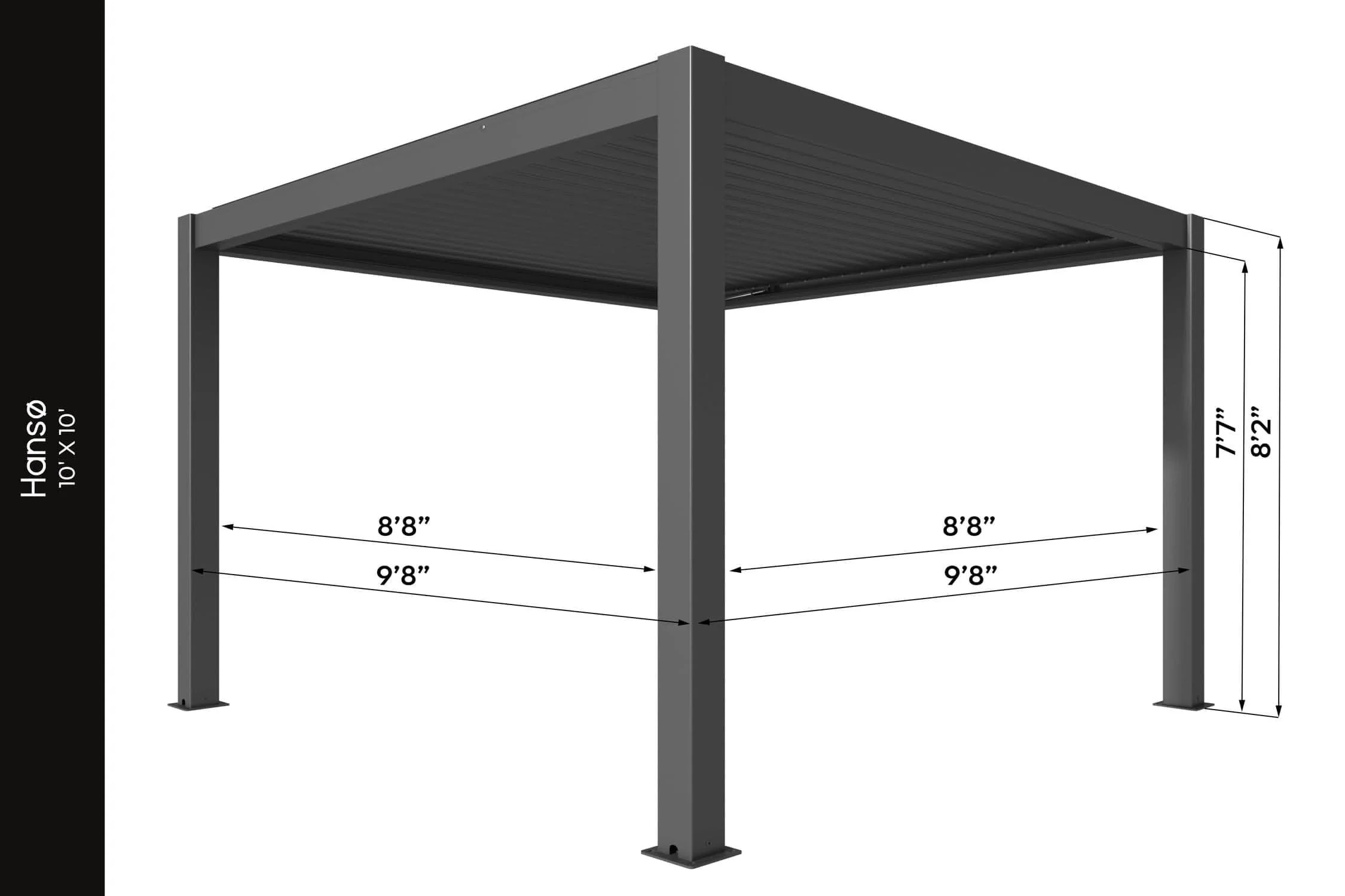 Hansø Aluminum Pergola Kit (B) - Image 27