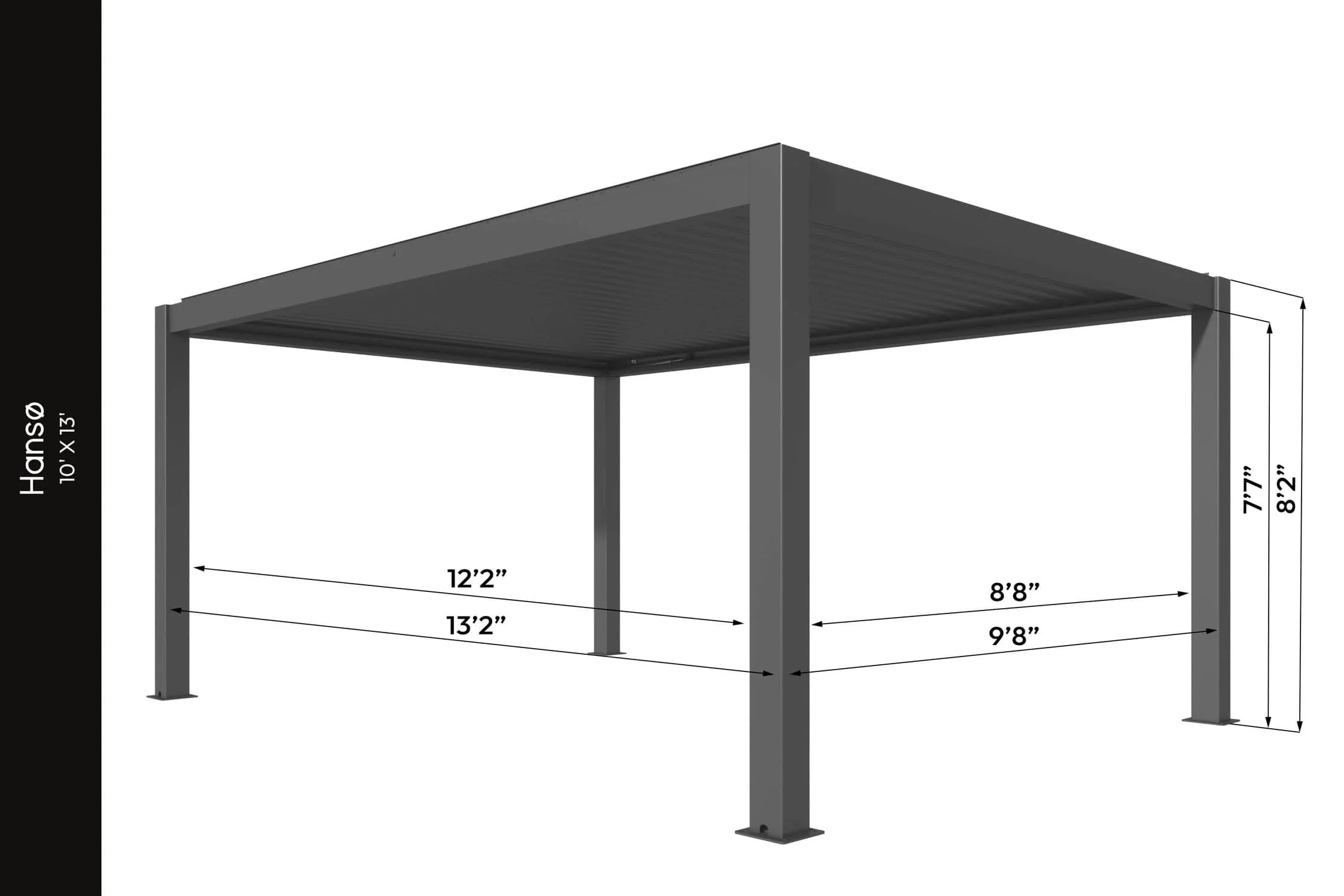 Hansø Aluminum Pergola Kit (B) - Image 28