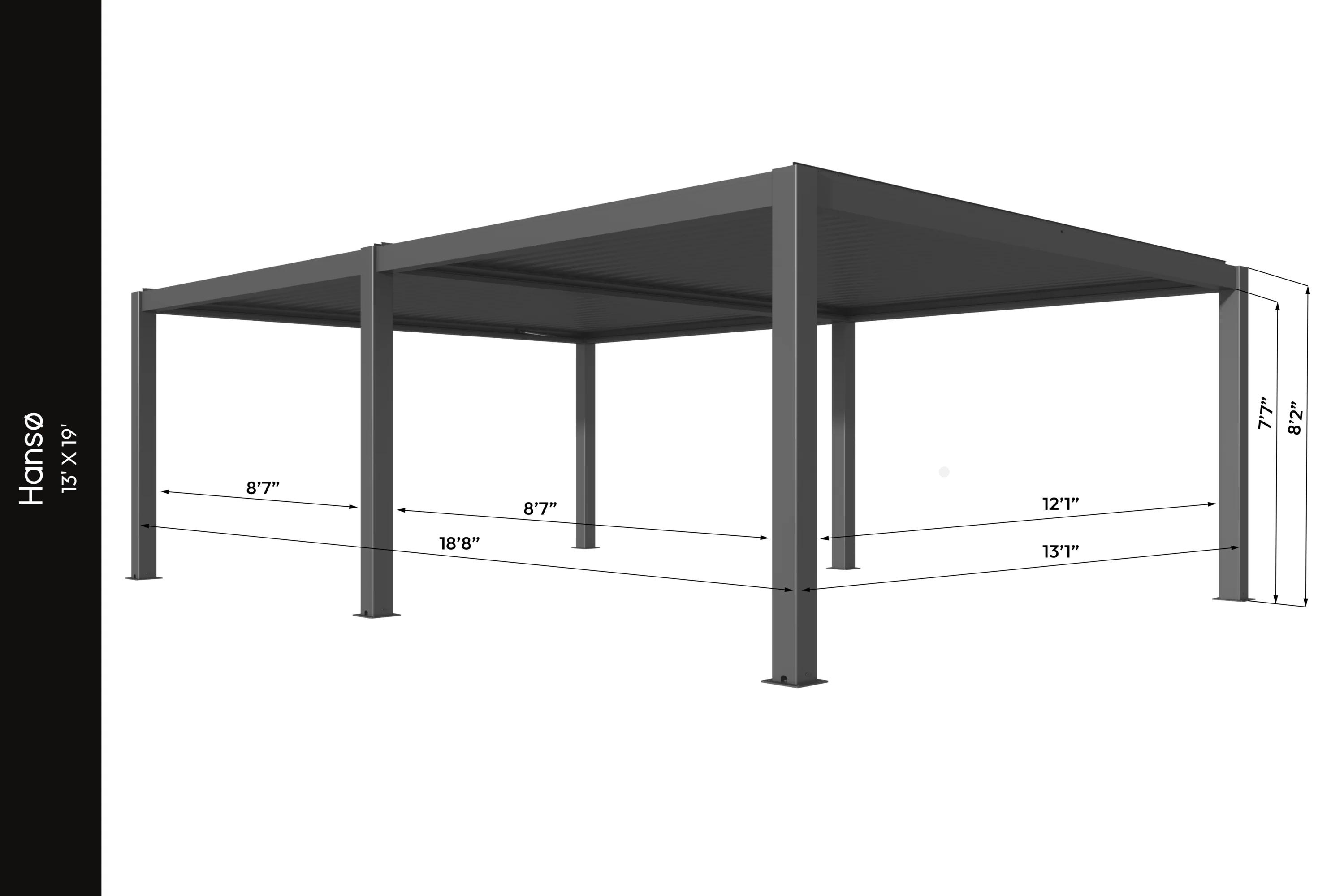 Hansø Aluminum Pergola Kit (B) - Image 29