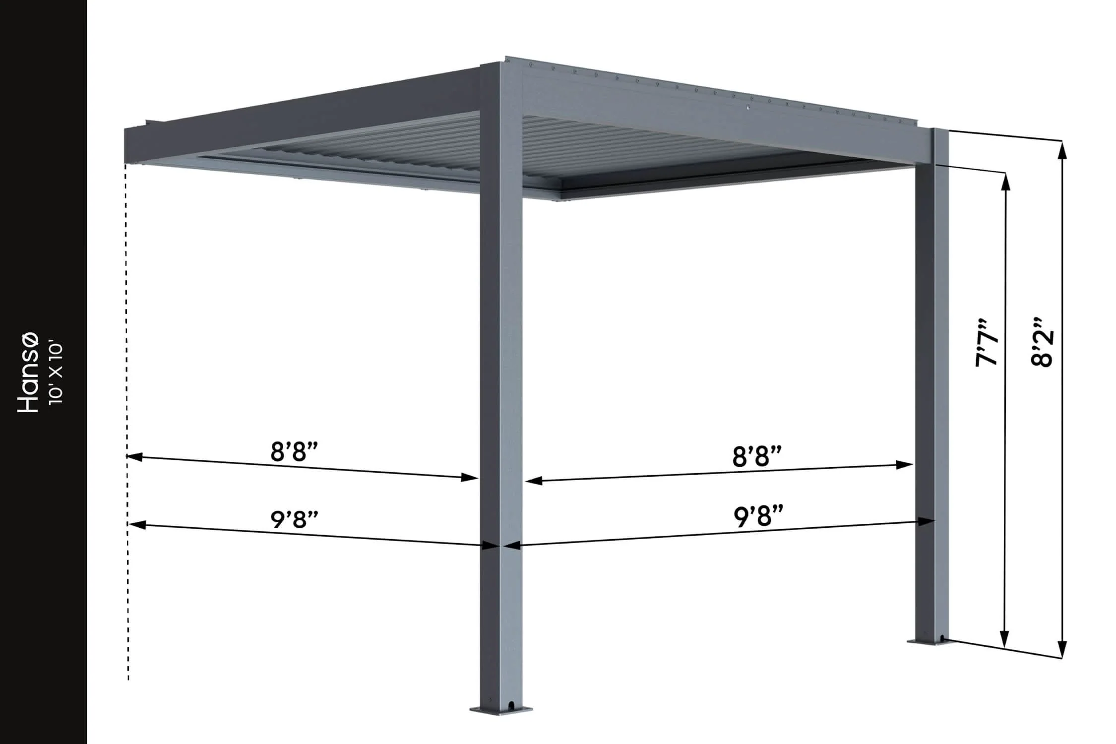 Hansø Aluminum Pergola Kit (B) - Image 30