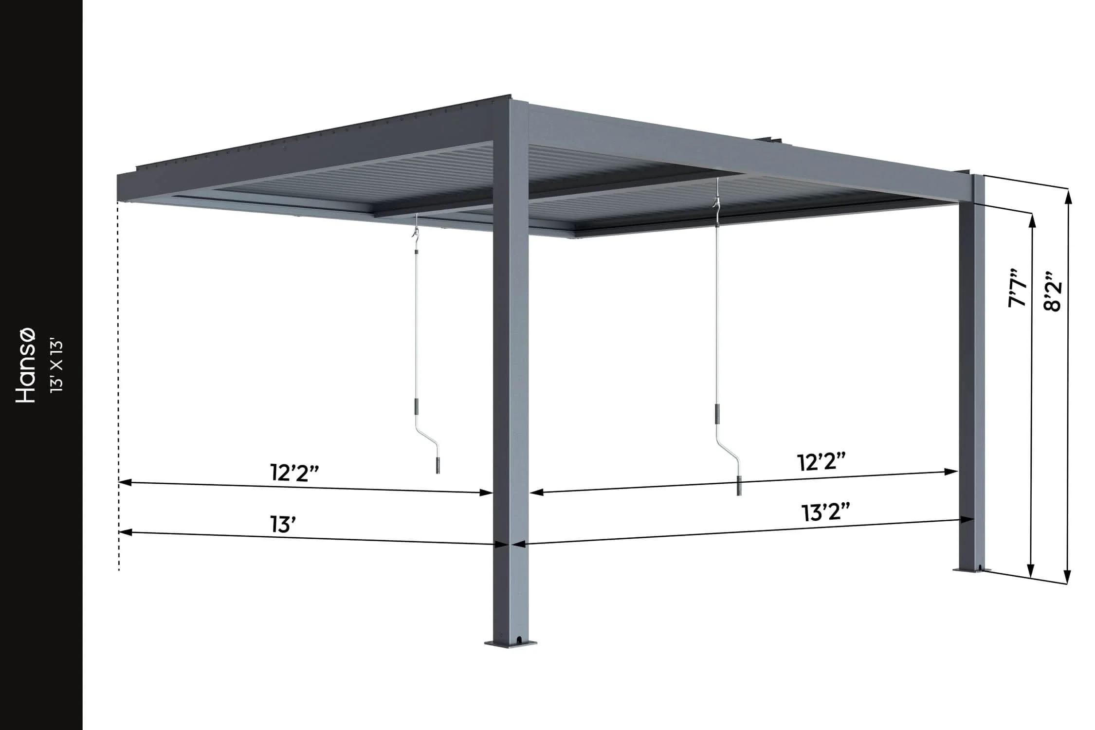 Hansø Aluminum Pergola Kit (B) - Image 32