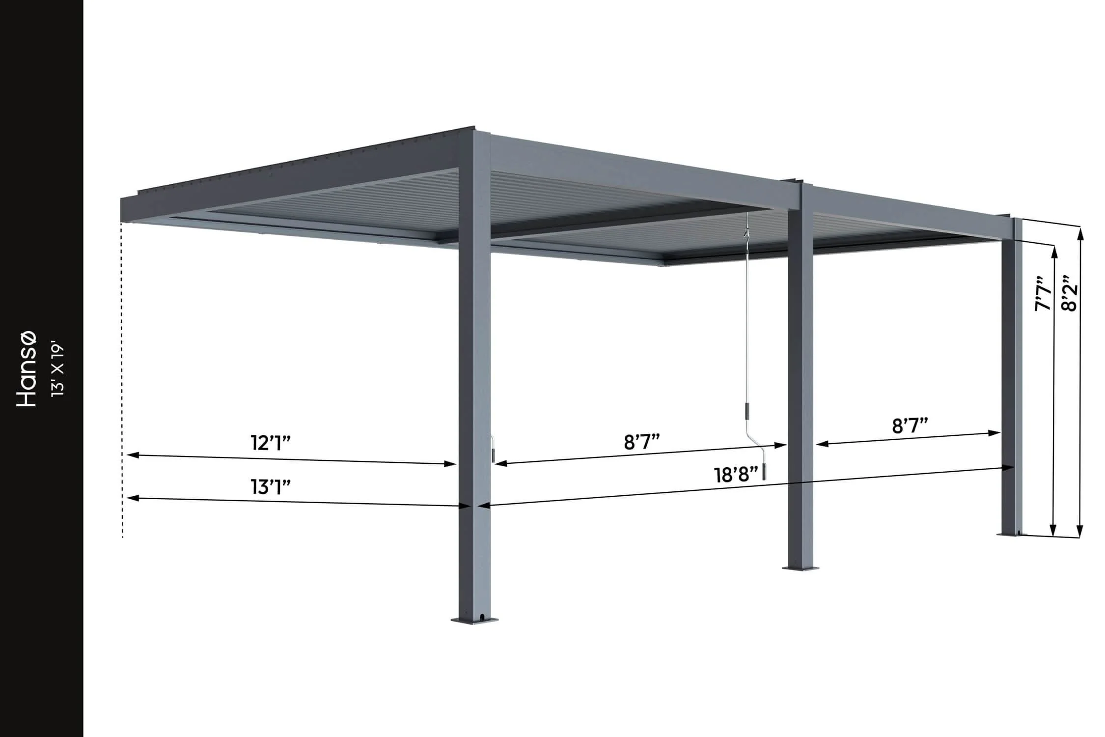 Hansø Aluminum Pergola Kit (B) - Image 33