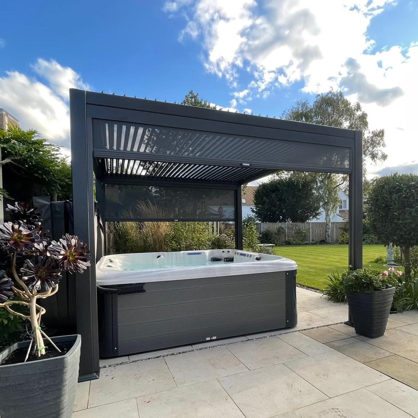 Retractable Pergola Sun Shades for Electric Roof Pergola - Image 4